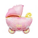 Luftballon Kinderwagen Baby Girl Rosa Folie 60cm