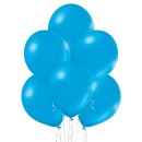 50 Luftballons Blau-Cyan Metallic ø27cm