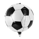 Luftballon Fu&szlig;ball kugelrund Folie &oslash;40cm