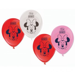 8 Luftballons Minnie Mauskopf &oslash;25cm