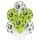 50 Luftballons Fußbälle Grün Weiß ø30cm