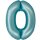 Godan Folienballon -Zahl 0- Blau-Hellblau Folie 76 cm-1St