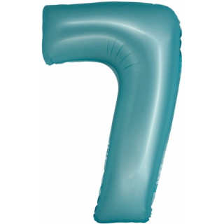 Godan Folienballon -Zahl 7- Blau-Hellblau Folie 76 cm-1St