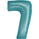 Godan Folienballon -Zahl 7- Blau-Hellblau Folie 76 cm-1St