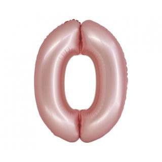 Luftballon -Zahl 0- Rosa Folie ca 86cm