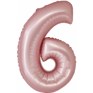 Godan Folienballon -Zahl 6- Rosa Folie 76 cm-1St