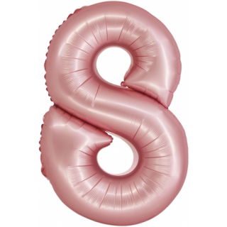 Godan Folienballon -Zahl 8- Rosa Folie 76 cm-1St