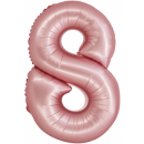 Godan Folienballon -Zahl 8- Rosa Folie 76 cm-1St