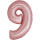 Godan Folienballon -Zahl 9- Rosa Folie 76 cm-1St