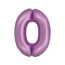 Luftballon Zahl 0 Violett-Hellviolett Folie ca 76cm