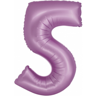 Godan Folienballon -Zahl 5- Violett-Hellviolett Folie 76 cm-1St