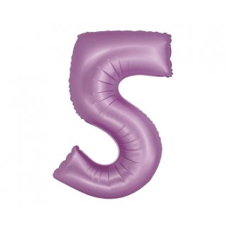 Luftballon -Zahl 5- Violett-Hellviolett Folie ca 86cm