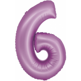 Godan Folienballon -Zahl 6- Violett-Hellviolett Folie 76 cm-1St