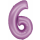 Godan Folienballon -Zahl 6- Violett-Hellviolett Folie 76 cm-1St