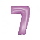 Luftballon -Zahl 7- Violett-Hellviolett Satin Folie ca 86cm