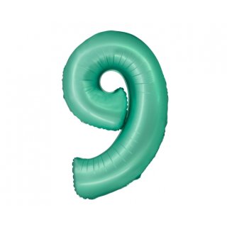 Luftballon -Zahl 9- Grün Folie ca 86cm