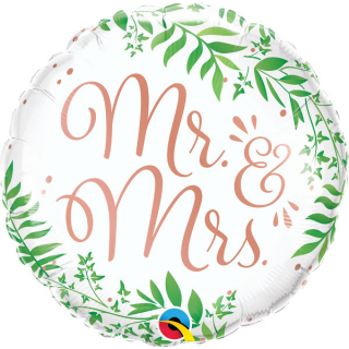 Qualatex Folienballon Mr und Mrs Grün  ø45cm-1St