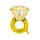 Partydeco Folienballon Diamantring Gold 95cm-1St