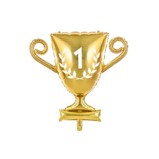 Partydeco Folienballon Pokal 1 Gold 61cm-1St