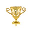 Partydeco Folienballon Pokal 1 Gold 61cm-1St