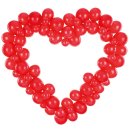 Deko-Set Herz mit Herzrahmen Rot ca 160cm
