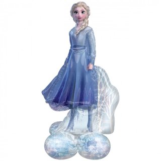 Air-Loonz Luftballon Frozen Elsa stehend mit Standfuß Folie 137cm nur Für Luftfüllung