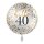 Luftballon -Zahl 40- hello Glückwunsch Mix Folie ø43cm
