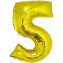 Godan Folienballon -Zahl 5- Gold Folie 76 cm-1St