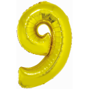 Godan Folienballon -Zahl 9- Gold Folie 76 cm-1St