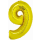 Godan Folienballon -Zahl 9- Gold Folie 76 cm-1St
