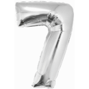 Godan Folienballon -Zahl 7- Silber Folie 76 cm-1St