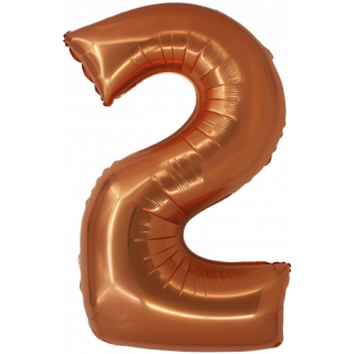Godan Folienballon -Zahl 2- Kupfer Folie 76 cm-1St