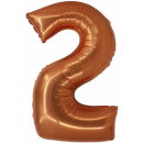 Godan Folienballon -Zahl 2- Kupfer Folie 76 cm-1St