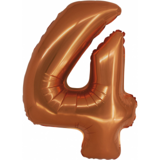 Godan Folienballon -Zahl 4- Kupfer Folie 76 cm-1St