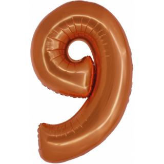 Godan Folienballon -Zahl 9- Kupfer Folie 76 cm-1St