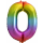 Godan Folienballon -Zahl 0- Regenbogen Folie 76 cm-1St