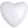 Partydeco Folienballon Herz Weiß Jumbo  ø61cm-1St