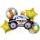 Godan Folien-Ballonstrauß Polizeiauto-5St.-1Set