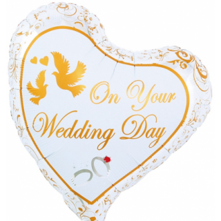 Godan Folienballon On Your Wedding Day  ø40cm-1St