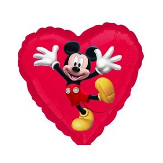 Herzballon Mickey Mouse Folie ø45cm