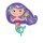 Luftballon Meerjungfrau Violett Folie 70cm