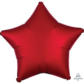 Anagram Folienballon Stern Rot Satin ø45cm-1St