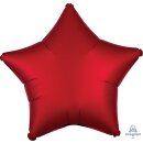 Anagram Folienballon Stern Rot Satin ø45cm-1St