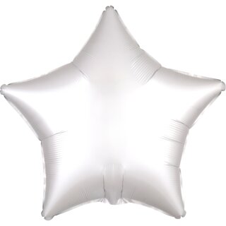 Anagram Folienballon Stern Weiß Satin ø45cm-1St