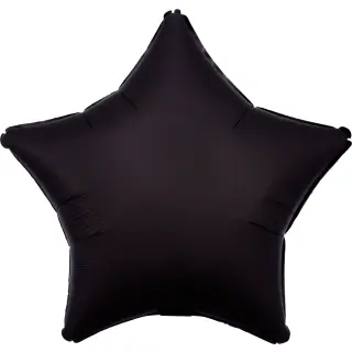 Anagram Folienballon Stern Schwarz Satin ø45cm-1St