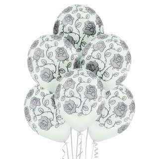 Belbal Premium Luftballon Rosen Weiß  ø30cm-6St