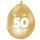 8 Luftballons Zahl 50 Gold ø30cm nur für Luftfüllung