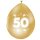Globos Luftballon -Zahl 50- ø30cm Gold-8St