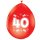 8 Luftballons -Zahl 40- Rot ø30cm nur für Luftfüllung