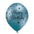 6 Luftballons Happy Birthday Spiegeleffekt Mix ø30cm